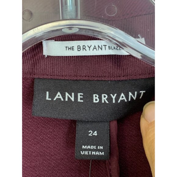 Lane Bryant Womens Blazer Burgundy Heavyweight Knit Size 24W RDD10670 - Picture 2 of 10